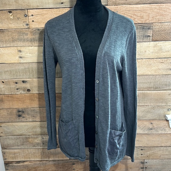 J. Jill Sweaters - J. Jill Women’s Oversized, Gray Cardigan with Pockets